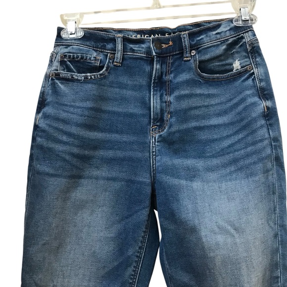 Zara Midrise Skinny Jean & American Eagle Soft Knit Distressed Mom Jean size 4 - Picture 4 of 14